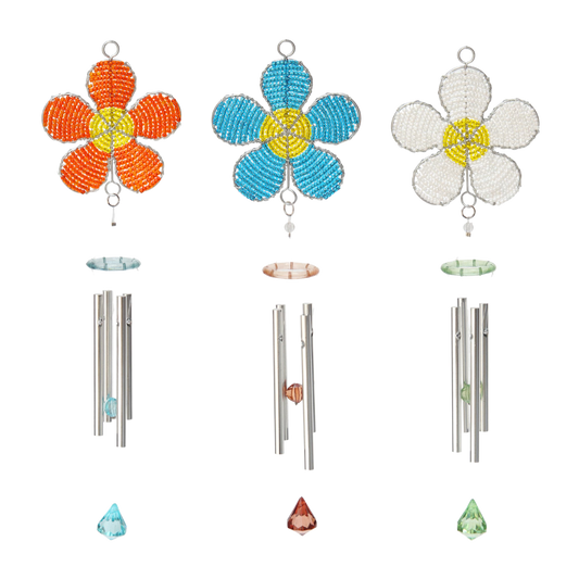 Daisy Wind Chime, Sm Asst  (Set of 3)
