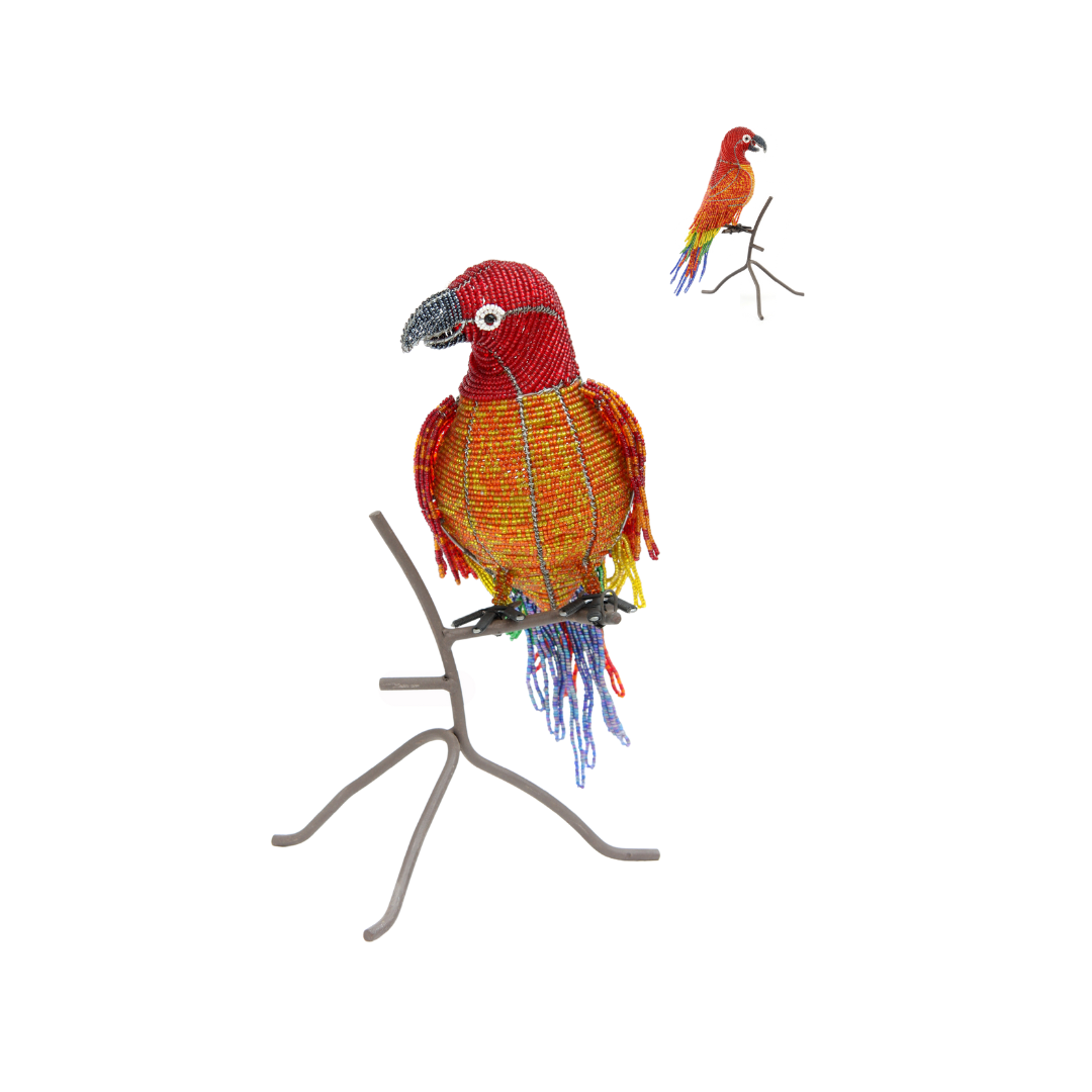 Parrot on Perch, Red (1 Piece)